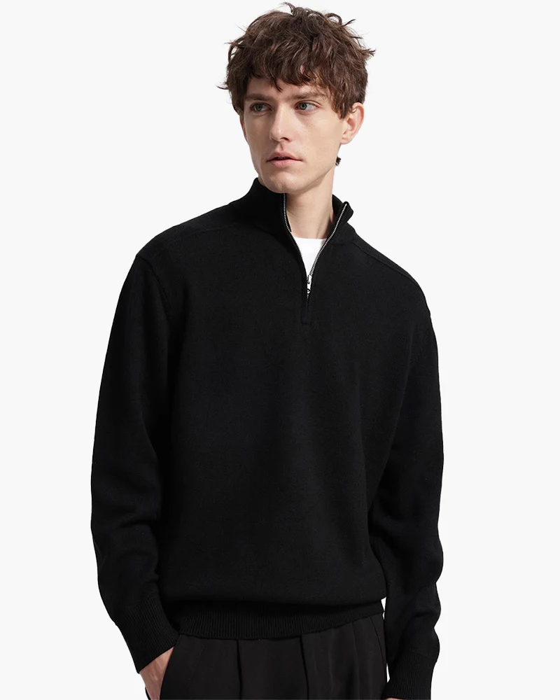 NAPOLI MERINO WOOL QUARTER ZIP