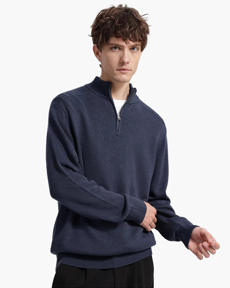 NAPOLI MERINO WOOL QUARTER ZIP